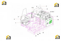 Обвес каркаса экскаватора SY135C9I4K.1.6 13450536