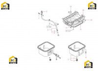 Поддон масляный и датчик уровня масла 60335612