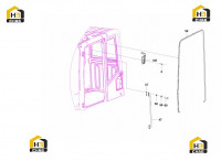 Уплотнение, поручень и молоток аварийный 60260882