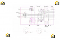 Трубопровод управления КПП SY140C1C2K.1.4.1 13069614 (часть 2)