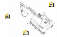 Компоненты основные экскаватора SY135C8 10173505