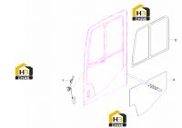 Комплектующие двери кабины 60128284