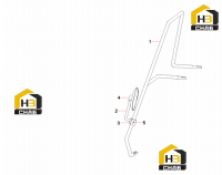 Поручень и зеркало боковое заднего вида A810599001056