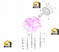 Система амортизации двигателя 12351942