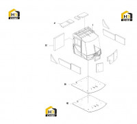 Кабина в сборе 11136073 (часть 1)