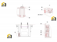 Комплектующие дверной рамы 13380137 (часть 3)