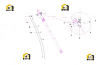Комплектующие левого поворотного цилиндра A810201069481