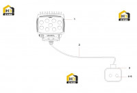 Лампа рабочая LED 12895513