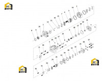 Насос с двойной зубчатой передачей P124A08 B220401001021
