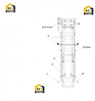Схема электрическая дверной коробки 13499159