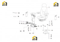 Сиденье водителя с комплектующими 10422630 (часть 1)