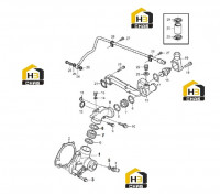 Корпус водяного насоса и термостат 60139934