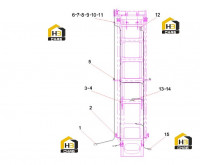 Установка мачты электрическая 13141141
