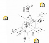 Блок правого регулирующего клапана 13848007