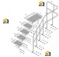 Лестница с комплектующими 10941541 (часть 1)