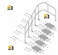 Лестница с комплектующими 10941541 (часть 3)