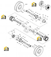 Ось рулевая с комплектующими 14112723 (часть 1)