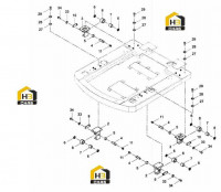 Соединение основания переднего колеса