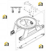 Станина крепления спредера в сборе 13987128 (часть 2)