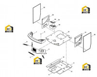 Узел внутренней и внешней отделки кабины 13764738 (часть 1)