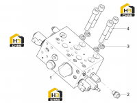 Блок левого подъемного клапана 125811083