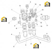 Блок промывочного клапана