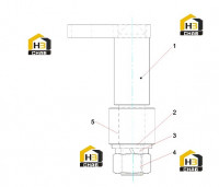 Вал направляющего колеса 13552549