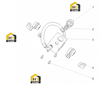 Блок запорный передней оси