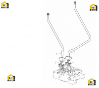 Блок стальной трубы трехсекционного распределительного клапана 251808435