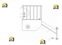 Кронштейн правой фары в сборе 252911347