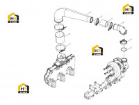 Патрубок выпускной турбокомпрессора