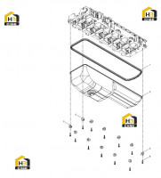 Прокладка и болты крепления масляного поддона