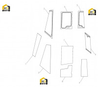 Стекло кабины в сборе 252910805