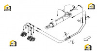 Система гидравлическая цилиндра стрелы 35.B110.070
