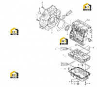 Часть нижняя блока цилиндров и корпус маховика 60279832