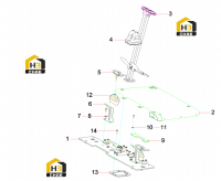 Комплектующие нижней части управления 13545024