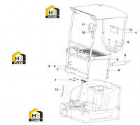 Комплектующие рамы кабины 13545141