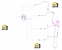 Соединение шлангов гидромотора и гидрораспределителя (часть 1) 13000741