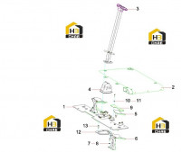 Комплектующие нижней части управления 13545024