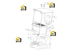 Комплектующие рамы кабины 13526829