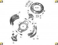 3. Тормоз двухколодочный с клиновым разжимом