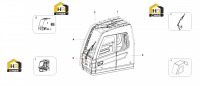 Комплектующие корпуса кабины оператора SJC62 II 25HK4 12438832