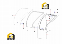 Накладка передней части кабины 13088507