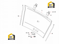 Накладка задней части кабины 13088478