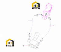 Соединение цилиндра отвала 13063324