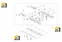 Цепи и башмаки гусениц 11306784