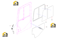 Комплектующие двери кабины 60197711