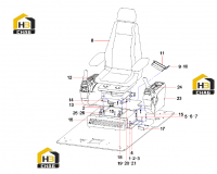 Кресло водителя и консоли управления 12790534