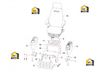 Сиденье водителя и консоли управления 13383996