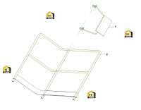 Ограждение боковое и зеркало заднего вида 12813484